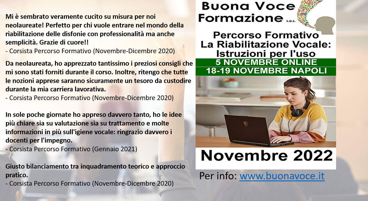 Feedback Percorso Formativo sulla Voce